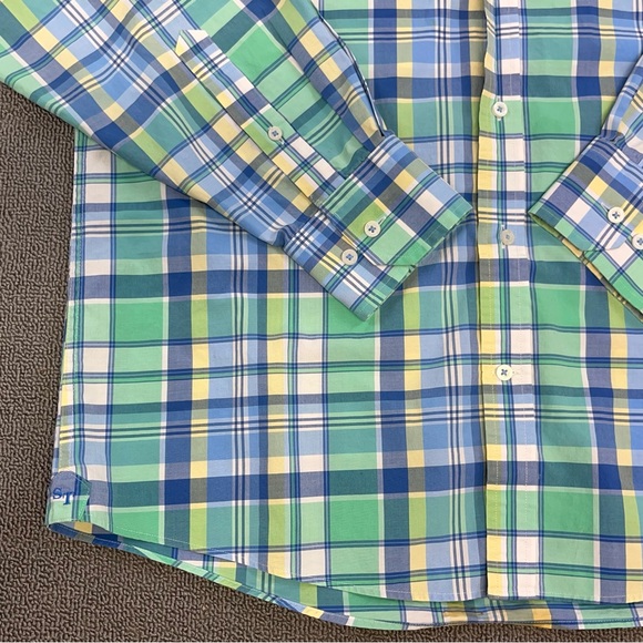 Southern Tide Shirt Large Button Up Plaid Long Sleeve Tailored Fit Preppy Men - Picture 6 of 15